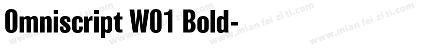 Omniscript W01 Bold字体转换